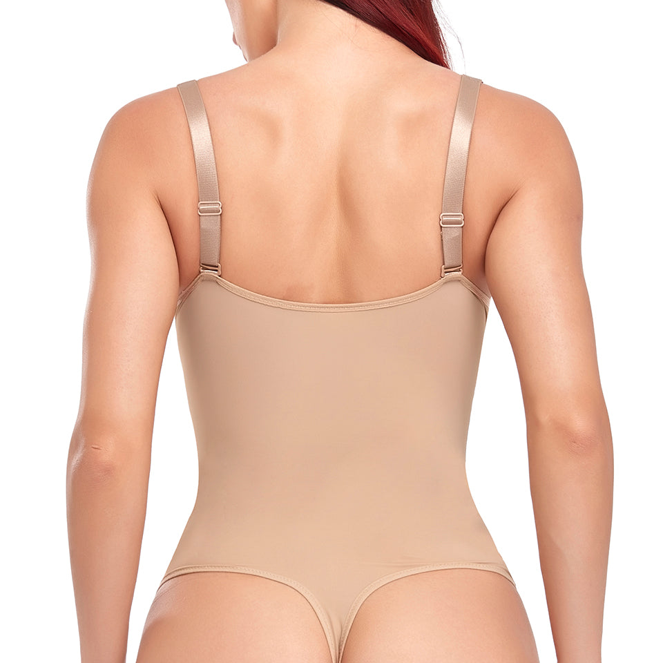 Shapewear Bodysuit Thong Shaper for Women Waist Trainer Body Shaper Deep V Neck Underwear Built-in Bra Camisole The Clothing Company Sydney