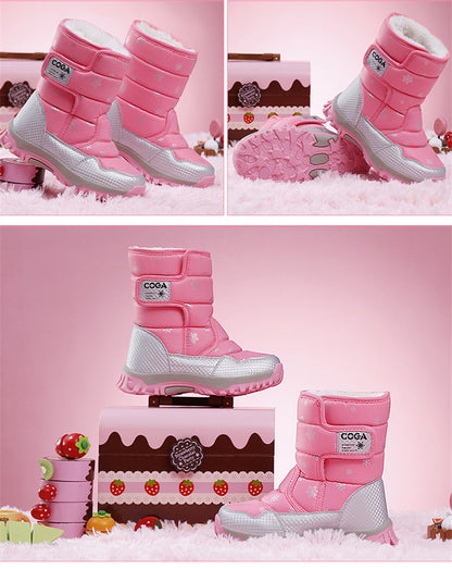 Girls shoes Pink style Kids snow winter warm fur antiskid outsole size 27 to 38 children Boots For Girls The Clothing Company Sydney