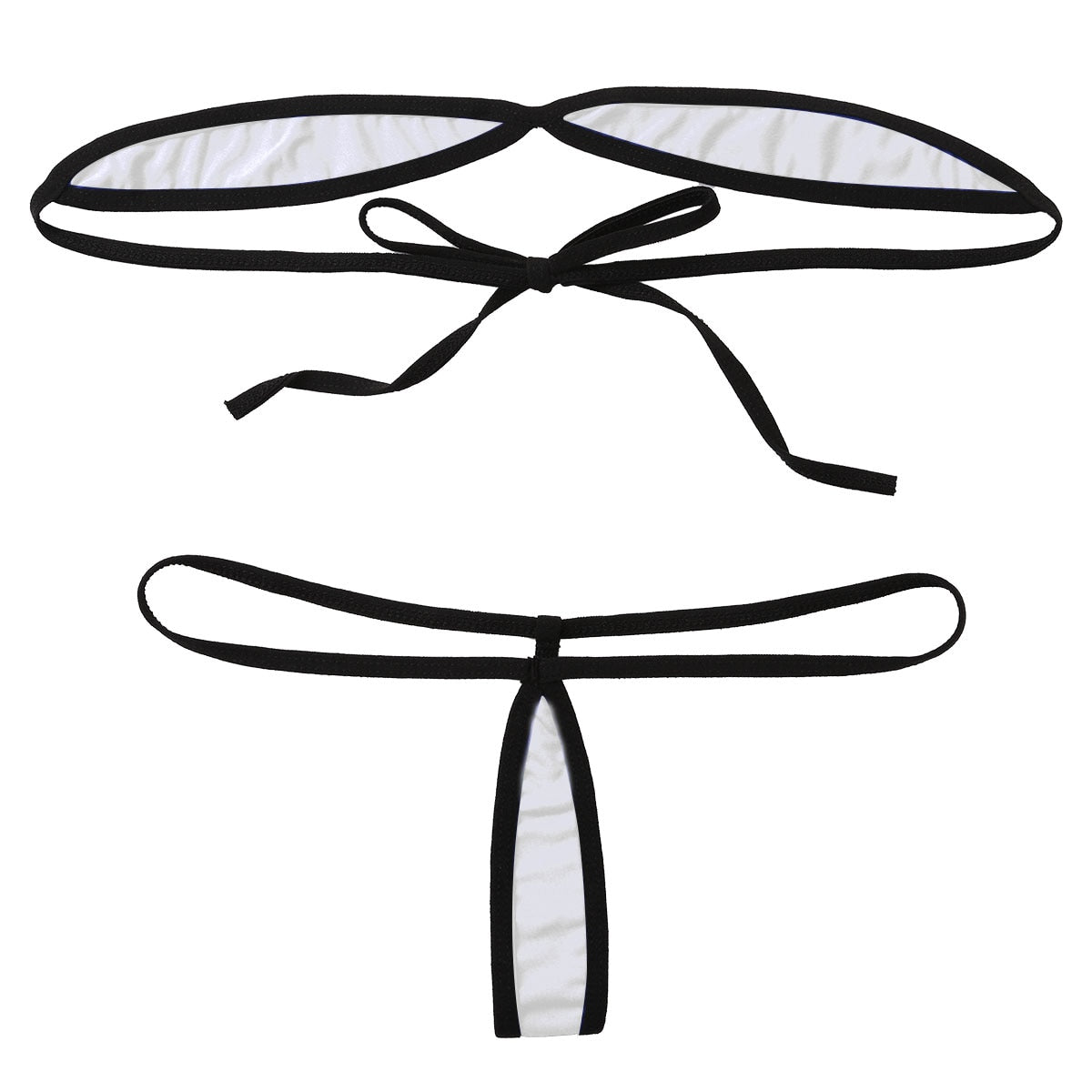 2 Piece Micro Mini Brazilian Bikini Women's Swimwear Bathing Suit Tube Bra Top G-string Bikini Set The Clothing Company Sydney