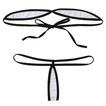 2 Piece Micro Mini Brazilian Bikini Women's Swimwear Bathing Suit Tube Bra Top G-string Bikini Set The Clothing Company Sydney