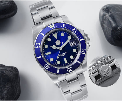 San Martin 40.5mm Water Ghost V3 Sub Diver Luxury Men's NH35 Automatic Mechanical Business Wristwatches Sapphire 20Bar Watch The Clothing Company Sydney