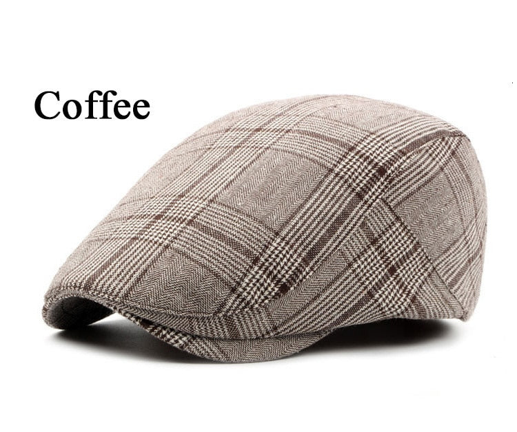 Brand Fashion Summer Sun Hats for Men Women Casual Cotton Beret Caps Adjustable Plaid Flat Newsboy Ivy Cap The Clothing Company Sydney