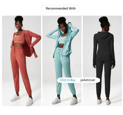 Drawstring Running Sport Joggers Women Quick Dry Athletic Loose Gym Fitness Sweatpants Calf Hollow Out Side Pockets Workout Pant The Clothing Company Sydney