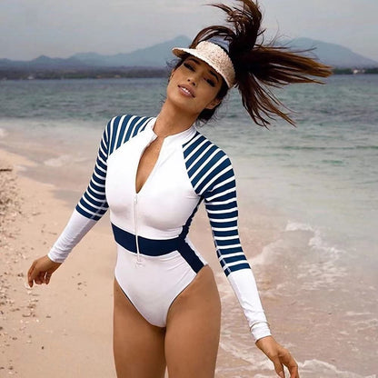 Surf Rashguard Long sleeve swimwear one piece swimsuit Rash Guard swim suit Bathing Suit beach wear Bodysuit Monokini The Clothing Company Sydney