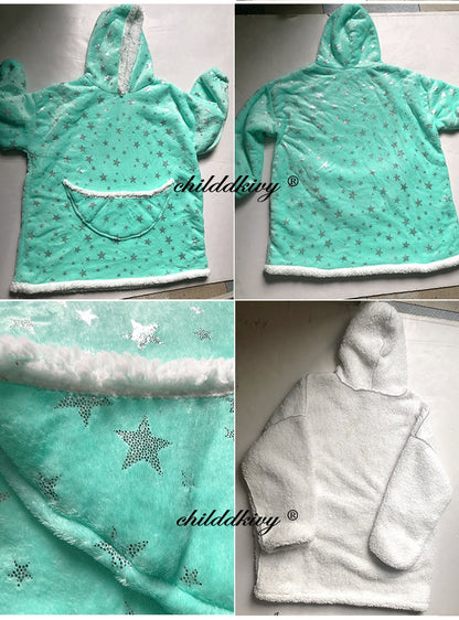 Winter Sherpa Blanket Plush Fleece Family Matching Hoodie Girl Sweatshirt Oversized Hoodie The Clothing Company Sydney