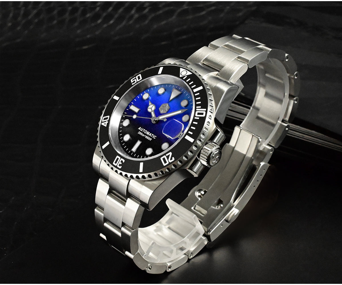 San Martin 40.5mm Water Ghost V3 Sub Diver Luxury Men's NH35 Automatic Mechanical Business Wristwatches Sapphire 20Bar Watch The Clothing Company Sydney