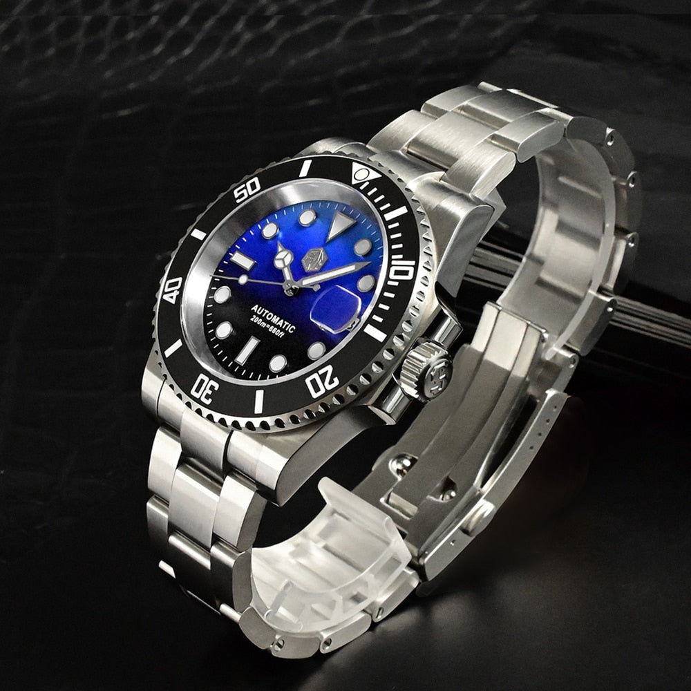 San Martin 40.5mm Water Ghost V3 Sub Diver Luxury Men's NH35 Automatic Mechanical Business Wristwatches Sapphire 20Bar Watch The Clothing Company Sydney