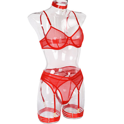 4 Piece Lingerie Underwear Bra Garters Brief Sets Transparent Lace Seamless Panties Set The Clothing Company Sydney