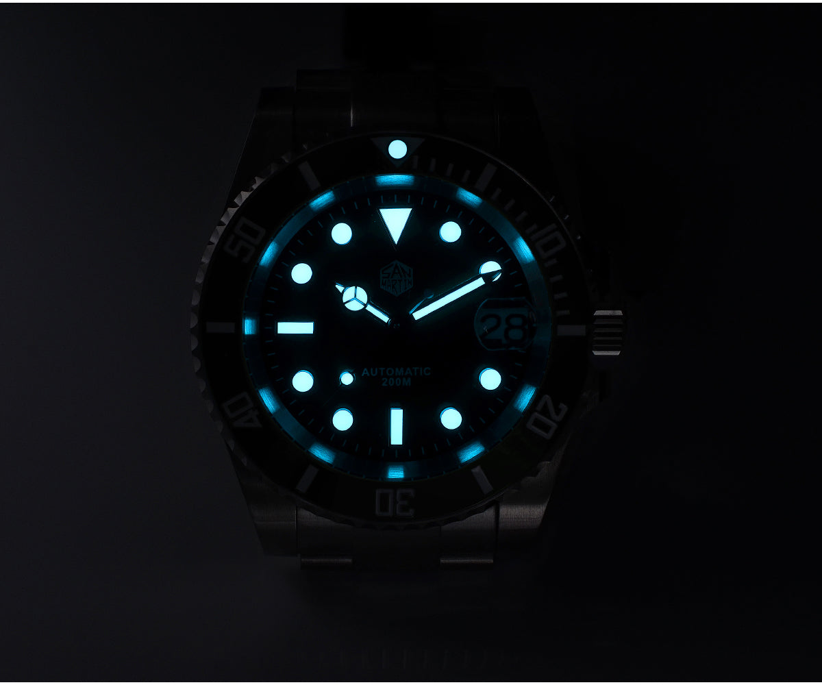 San Martin 40.5mm Water Ghost V3 Sub Diver Luxury Men's NH35 Automatic Mechanical Business Wristwatches Sapphire 20Bar Watch The Clothing Company Sydney