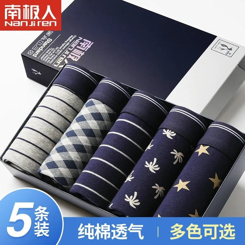 5 Packk Men's Underwear Cotton Boxer Underpants Comfortable Breathable Panties Underwear Boxing Boxershorts The Clothing Company Sydney