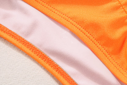 2 Piece Glitter Fabric Bikini Set Folds Swimsuit Halter Bathing Suit Swimwear Beachwear The Clothing Company Sydney