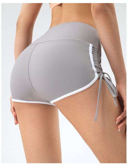 Drawstring Peach Shorts Running Hot Pants Fitness High Waist Sports Yoga Shorts Women Hip Push-up The Clothing Company Sydney