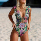 Ruffle One Piece Swimsuit Swimwear Female High Cut Brazilian Bather Monokini Bathing Suit Beachwear The Clothing Company Sydney