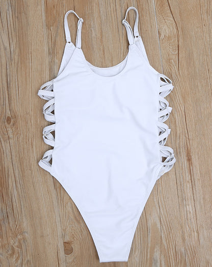 Hollow Out Women Swimwear One Piece Swimsuit High Cut Monokini Bather Rings Bathing Suit Swim Bodysuit Beachwear The Clothing Company Sydney