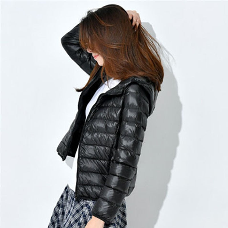 Ladies Padded Puffer Jacket Coat Ultralight Outdoor Clothes Outwear Slim Short Parka Portable Store In Bag The Clothing Company Sydney