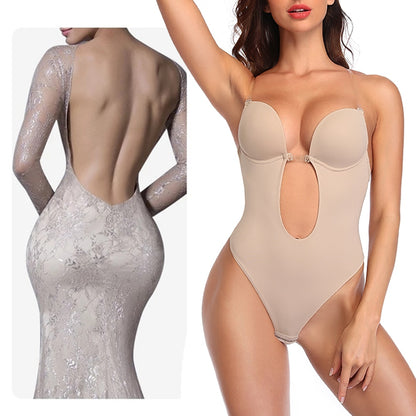 Women's Backless Shapewear Bodysuti Shaper Lace Smooth Plunge Body Briefer V-Neck Strapless Backless Bodysuit for Weddings The Clothing Company Sydney