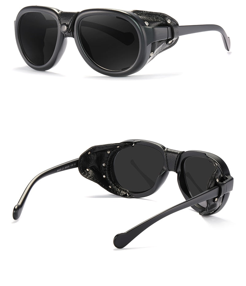 Luxury Steampunk Pilot Sunglasses Men and Women Shield Glasses UV400 Protection The Clothing Company Sydney