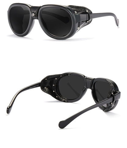 Luxury Steampunk Pilot Sunglasses Men and Women Shield Glasses UV400 Protection The Clothing Company Sydney
