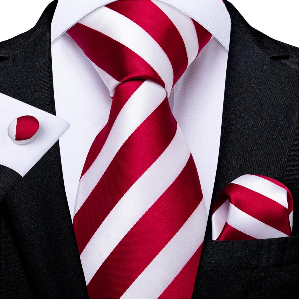 3 Piece Designer Men's Wedding Tie Gold Black Striped Silk Neck Ties For Men Hanky Cufflinks Set Business Party Wear The Clothing Company Sydney
