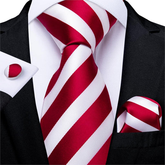 3 Piece Designer Men's Wedding Tie Gold Black Striped Silk Neck Ties For Men Hanky Cufflinks Set Business Party Wear The Clothing Company Sydney
