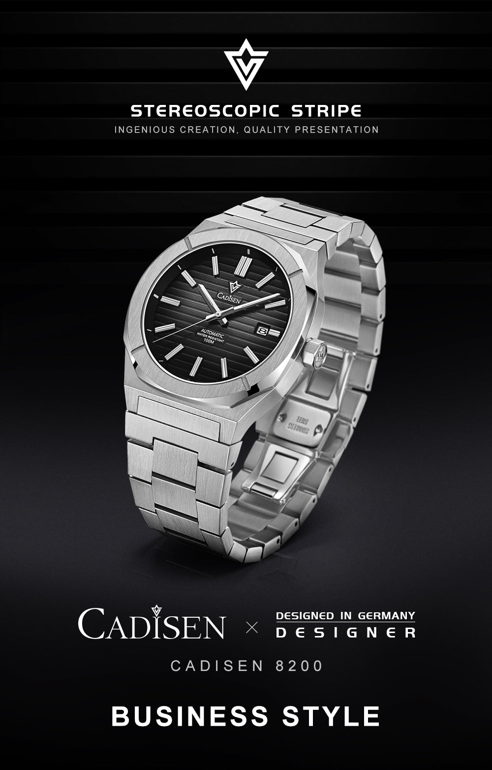 Cadisen Diver Watch Retro Luxury Sapphire MIYOTA 8215 German Design Men's Automatic Mechanical Watches 10Bar Clothing Company Sydney