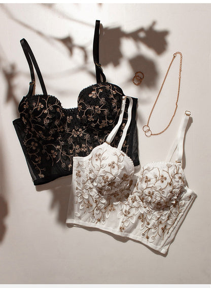 2 Piece Classic Women underwear Set Lace Push Up Bra And Panty Sets Embroidered Brassiere Adjustable Gathered Lingerie The Clothing Company Sydney