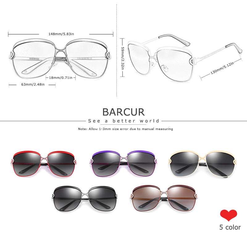 Polarized Ladies Sunglasses Gradient Lens Round Sun Glasses Square Luxury Brand Oculos Eyewear The Clothing Company Sydney