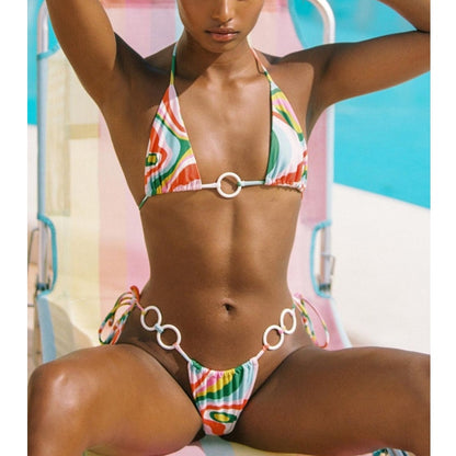 Hollow Out Swimwear Thong Beach Outing String Swimsuit Bathing Suit Bikini Set The Clothing Company Sydney