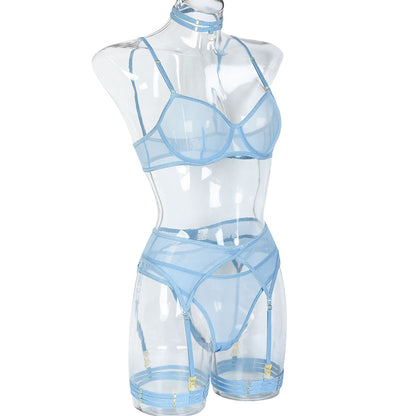 4 Piece Lingerie Underwear Bra Garters Brief Sets Transparent Lace Seamless Panties Set The Clothing Company Sydney