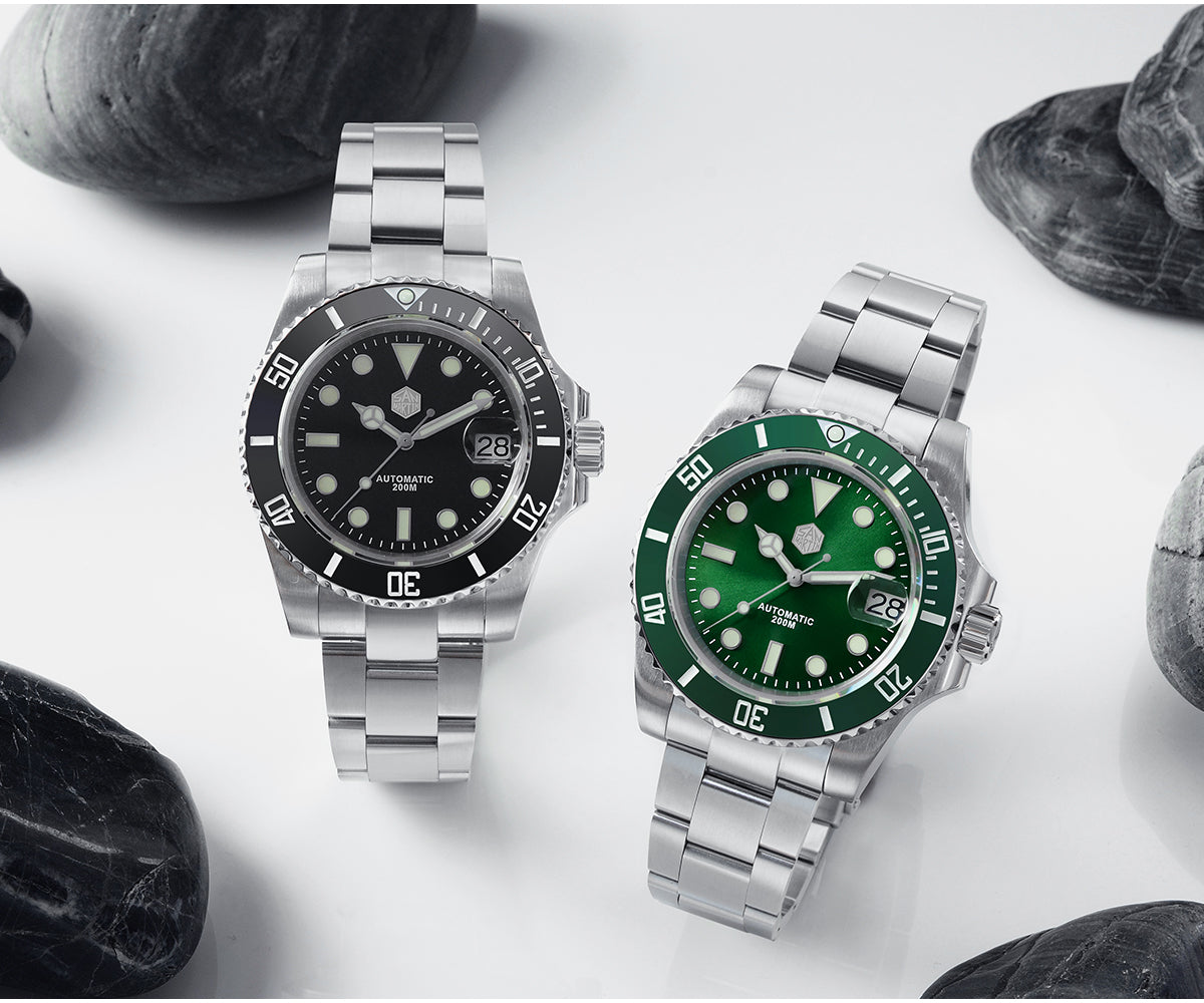 San Martin 40.5mm Water Ghost V3 Sub Diver Luxury Men's NH35 Automatic Mechanical Business Wristwatches Sapphire 20Bar Watch The Clothing Company Sydney