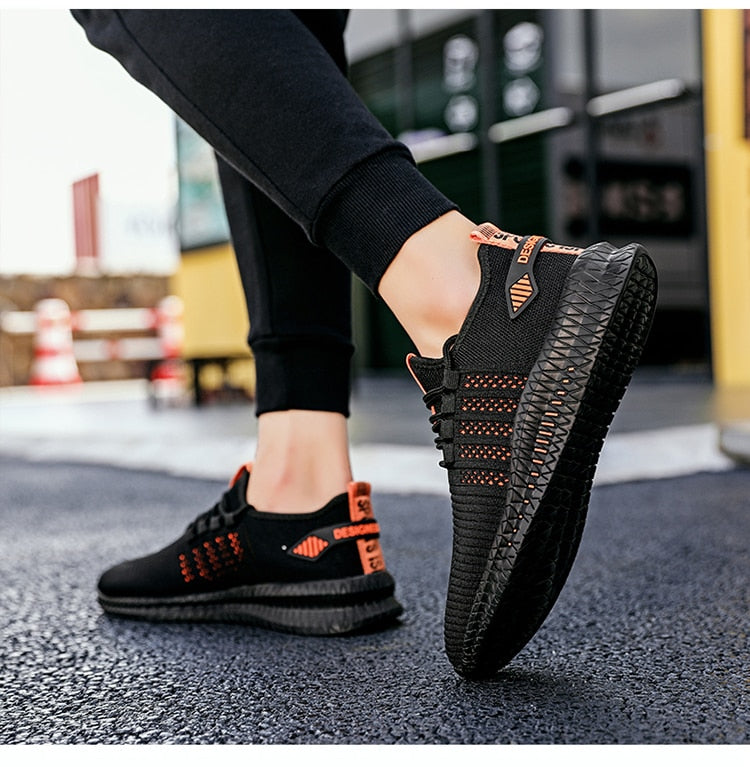Men's Sneakers Shoes Lightweight Breathable Running Walking Yoga Sports Footwear Soft Sole Lace-up Shoes The Clothing Company Sydney