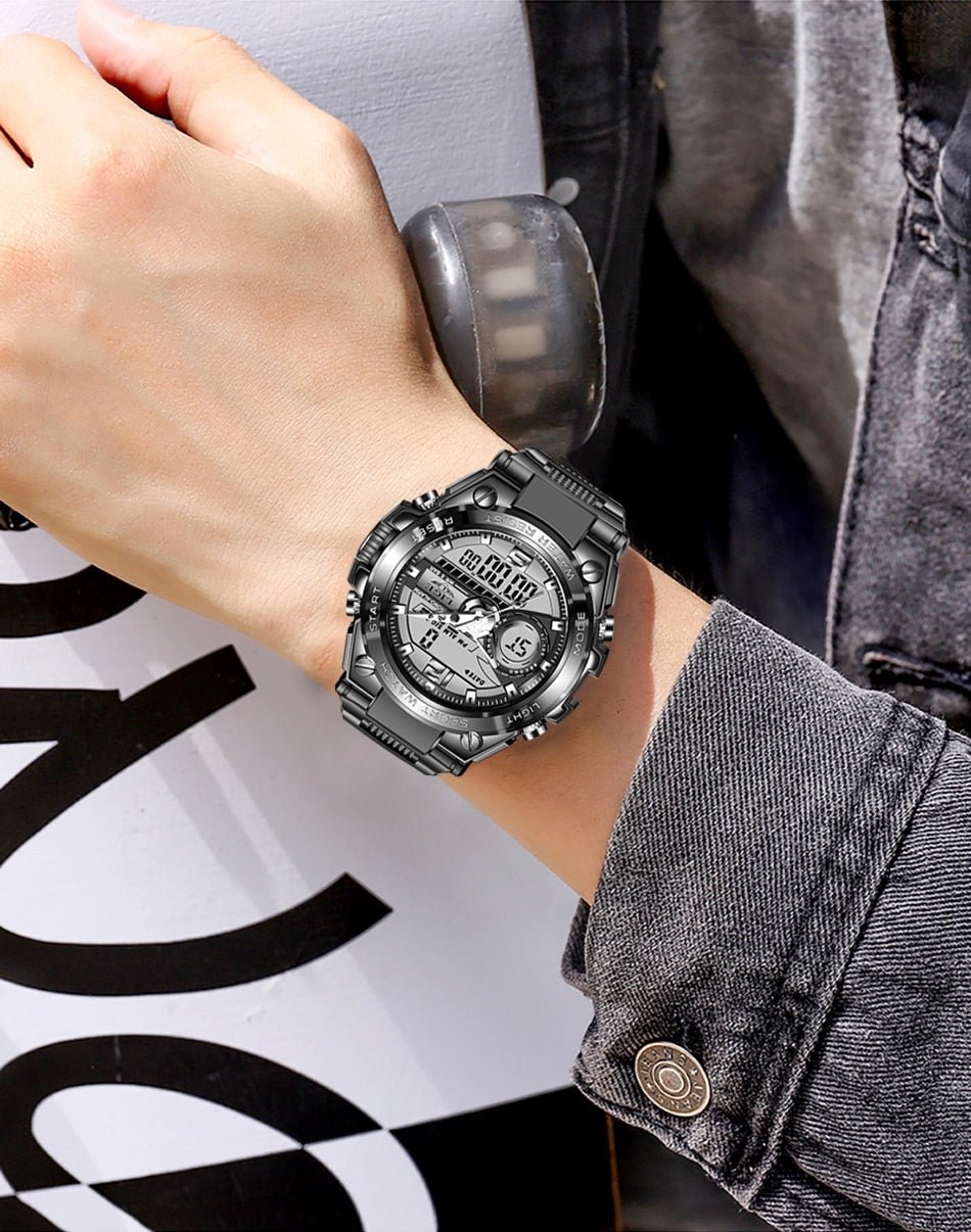 Digital Men Military Watch 50m Waterproof Wristwatch LED Quartz Clock Sport Watch Male Big Watches The Clothing Company Sydney