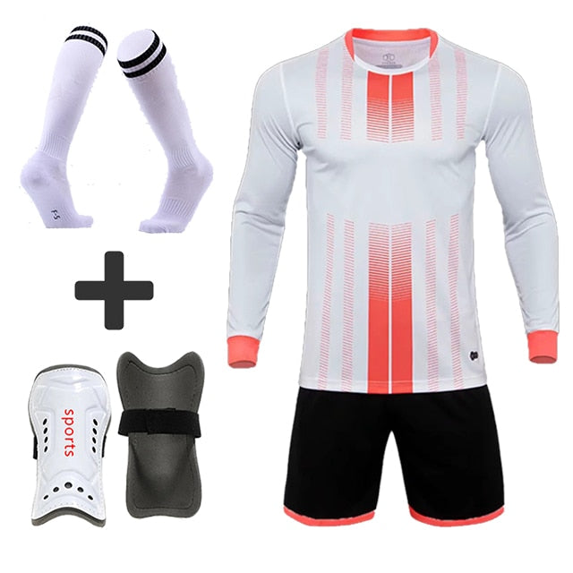 Customized Adult Children Football Jerseys Uniforms Tracksuit Boys Girls Soccer Clothes Sets free Soccer Shin Guards Pads Sock The Clothing Company Sydney