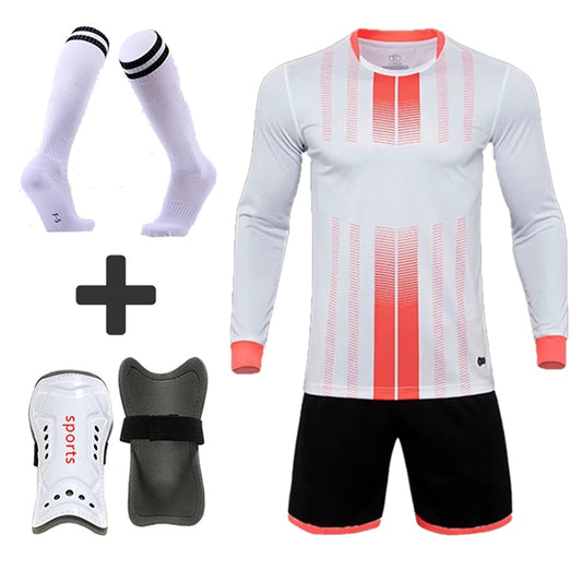 Customized Adult Children Football Jerseys Uniforms Tracksuit Boys Girls Soccer Clothes Sets free Soccer Shin Guards Pads Sock The Clothing Company Sydney