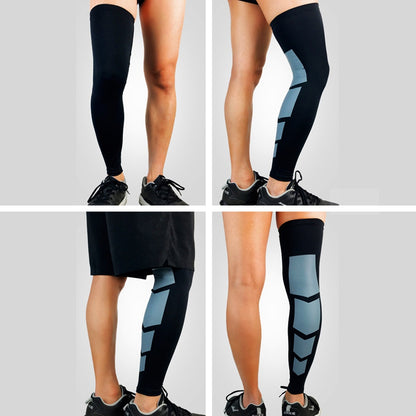 Sports Anti-slip Full Length Compression Leg Sleeves Calf Shin Splint Support Protector for Cycling Running Basketball Golf Sleeve The Clothing Company Sydney