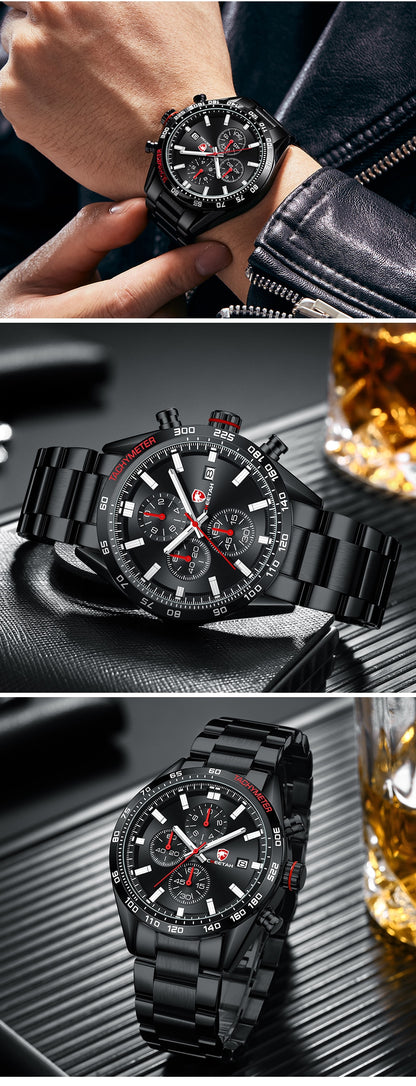 CHEETAH Men's Top Luxury Brand Stainless Steel Business Quartz Watches Chronograph Casual Sport Wrist Watches for Men The Clothing Company Sydney