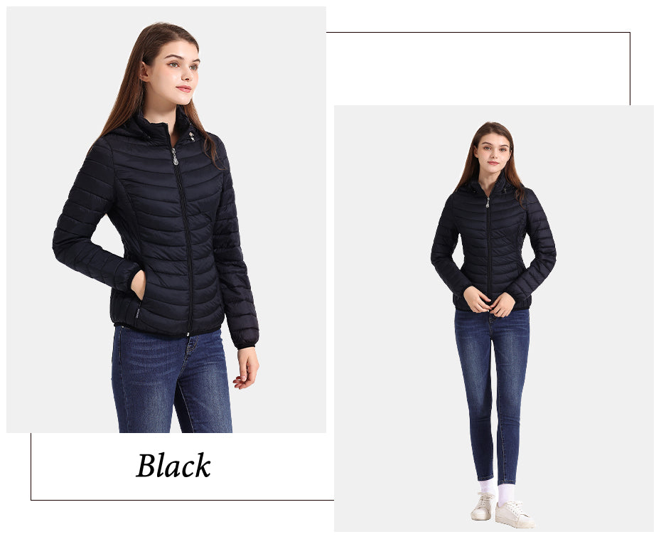 Ladies Padded Puffer Jacket Coat Ultralight Outdoor Clothes Outwear Slim Short Parka Portable Store In Bag The Clothing Company Sydney