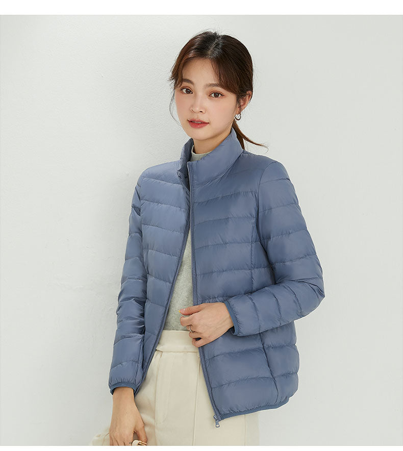 Winter Women's Stand Collar 90% White Duck Down Jacket Ultra Light Down Jackets Slim Long Sleeve Parkas Candy Color Jacket The Clothing Company Sydney