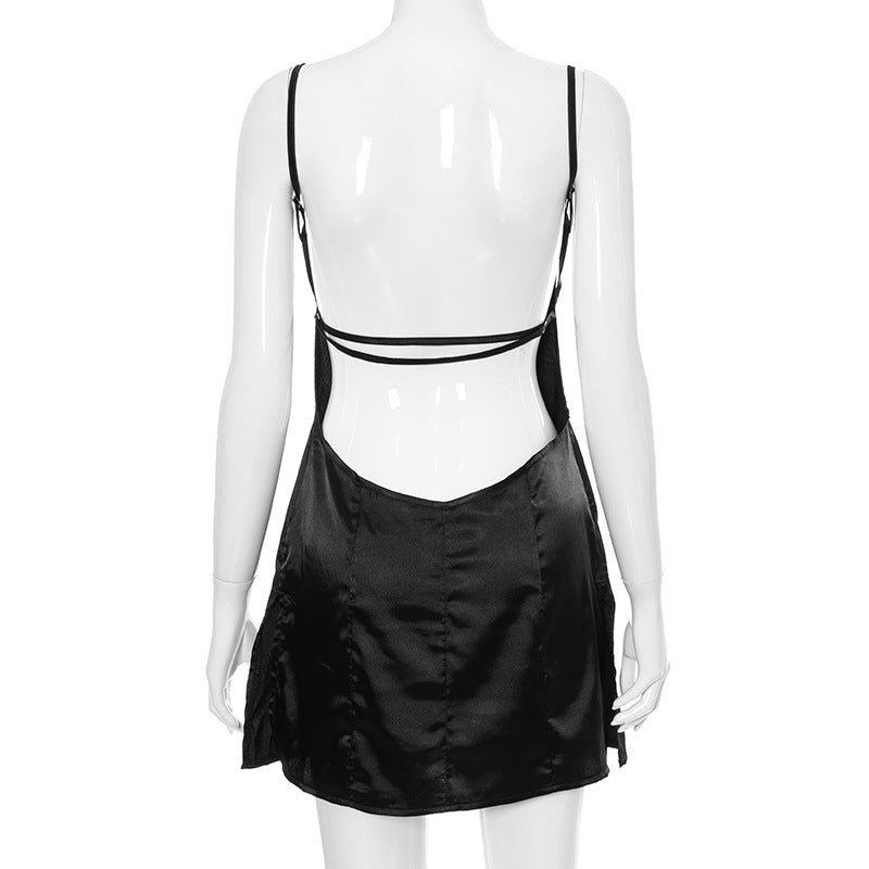 Summer Backless Strap Dress White Short Robe Beach Party Vacation Casual Fairy Sundress Mini Dress The Clothing Company Sydney