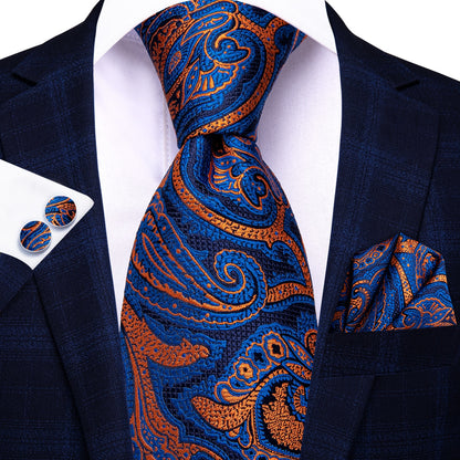 3 Piece Business Classic Blue Black Striped Solid Neck Tie Necktie Pocket Square Cufflinks Wedding Party Silk Tie Set The Clothing Company Sydney