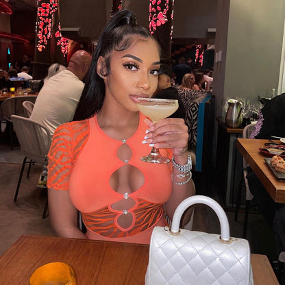 Zebra Print Cut Out Mesh Transparent Mini Beach Holiday Night Club Goth Party Bodycon Pencil Shorts Dresses The Clothing Company Sydney