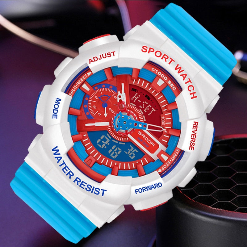 Sanda Military Army Sport Style Wristwatch Dual Display Men's Watch Clothing Company Sydney