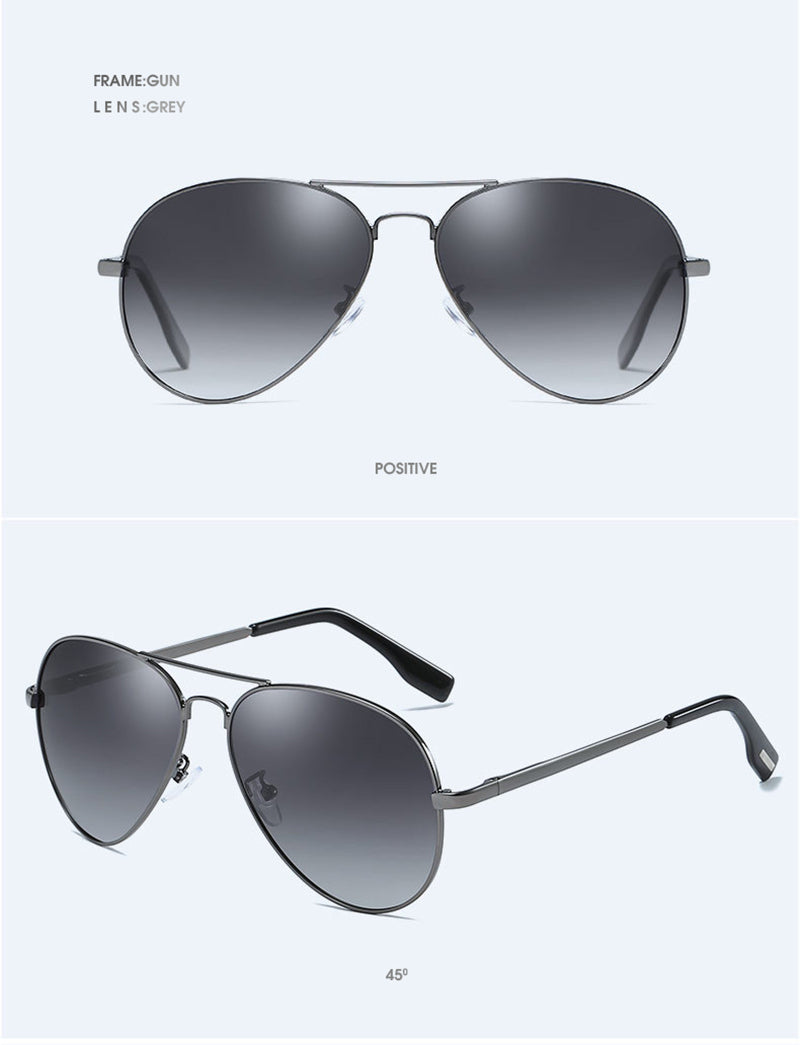 Classic Pilot Polarized Sunglasses Men Fashion Metal Sun Glasses Women Black Driving Eyeglasses Goggle UV400 The Clothing Company Sydney