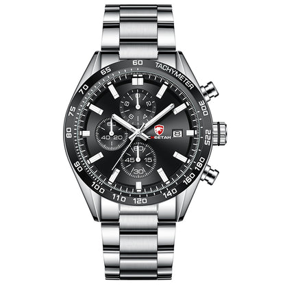 CHEETAH Men's Top Luxury Brand Stainless Steel Business Quartz Watches Chronograph Casual Sport Wrist Watches for Men The Clothing Company Sydney