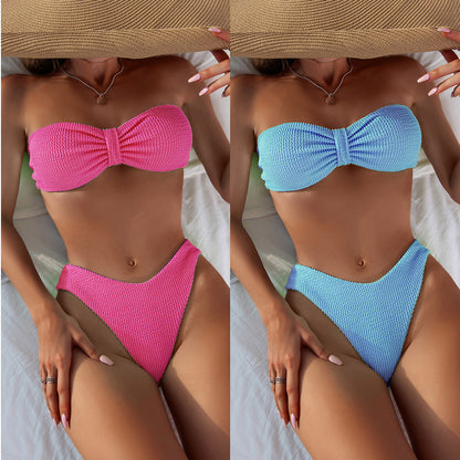 High Waist Bikini Swimsuit Swimwear Bandeau Thong Brazilian Bikini Set The Clothing Company Sydney