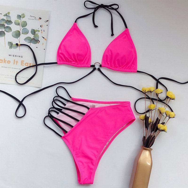 High Waist Bikini Swimsuit Swimwear Bandeau Thong Brazilian Bikini Set The Clothing Company Sydney