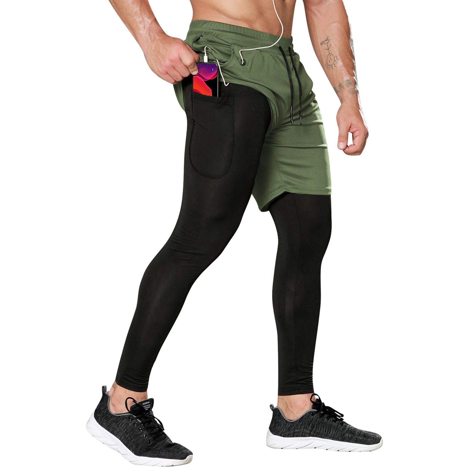 Men's Gym Pants Outdoor Tights Double-Layer Quick Drying Bodybuilding Casual Fitness Running Workout Basketball Sweatpants The Clothing Company Sydney