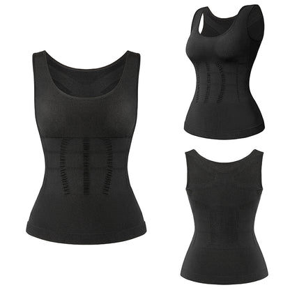Women's Padded Shapewear Camisole Body Shaper Compression Shirt With Pads Waist Trainer Tummy Control Tank Tops Seamless Corset The Clothing Company Sydney