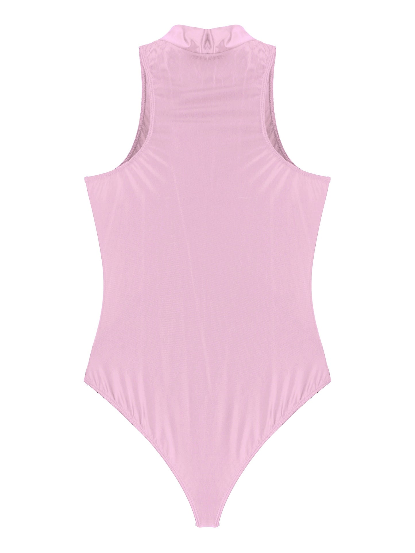 Women's Bodysuit Glossy Sleeveless Bodysuit Jumpsuit Solid Color Double Zipper Front Leotard High Cut Clubwear Nightwear The Clothing Company Sydney