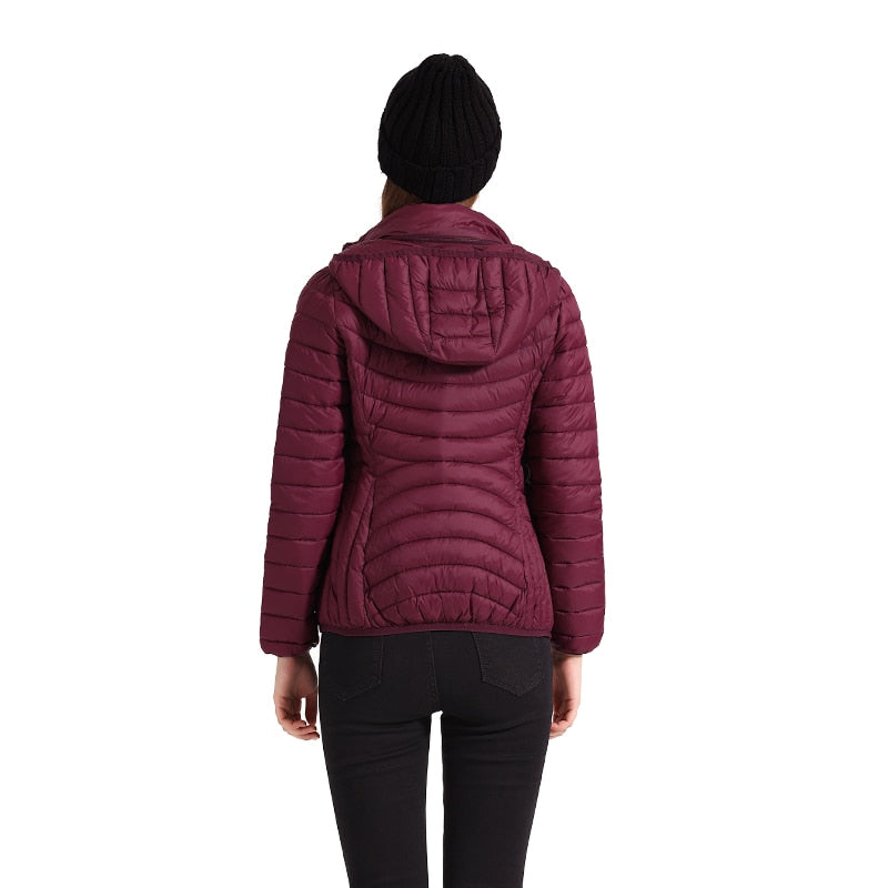 Ladies Padded Puffer Jacket Coat Ultralight Outdoor Clothes Outwear Slim Short Parka Portable Store In Bag The Clothing Company Sydney